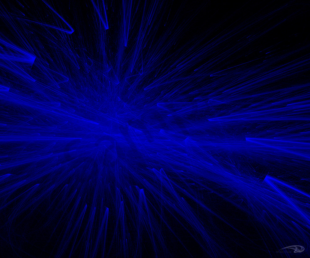 Blue Burst digital space art by Cheri Freund