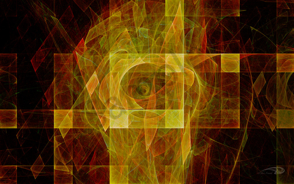 Retro Squared squares center eye digital art by Cheri Freund