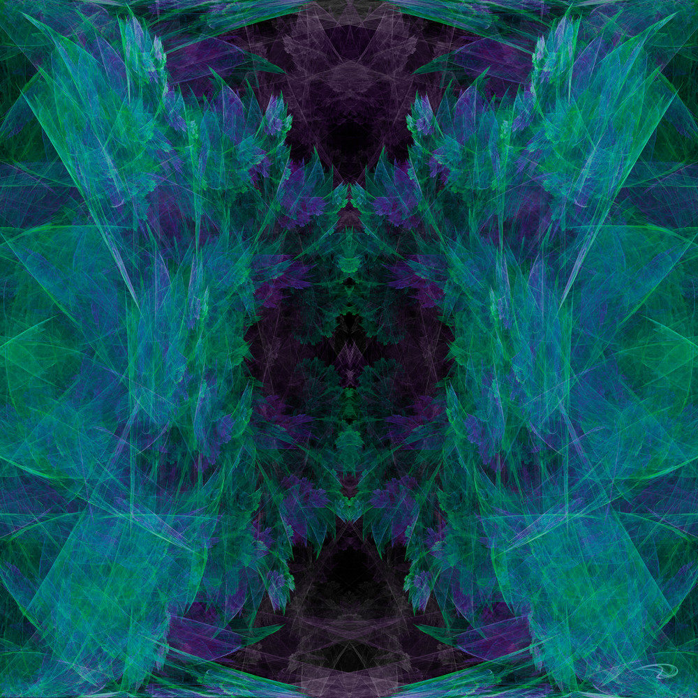 Deeply Divided mirrored abstract fractal digital art by Cheri Freund