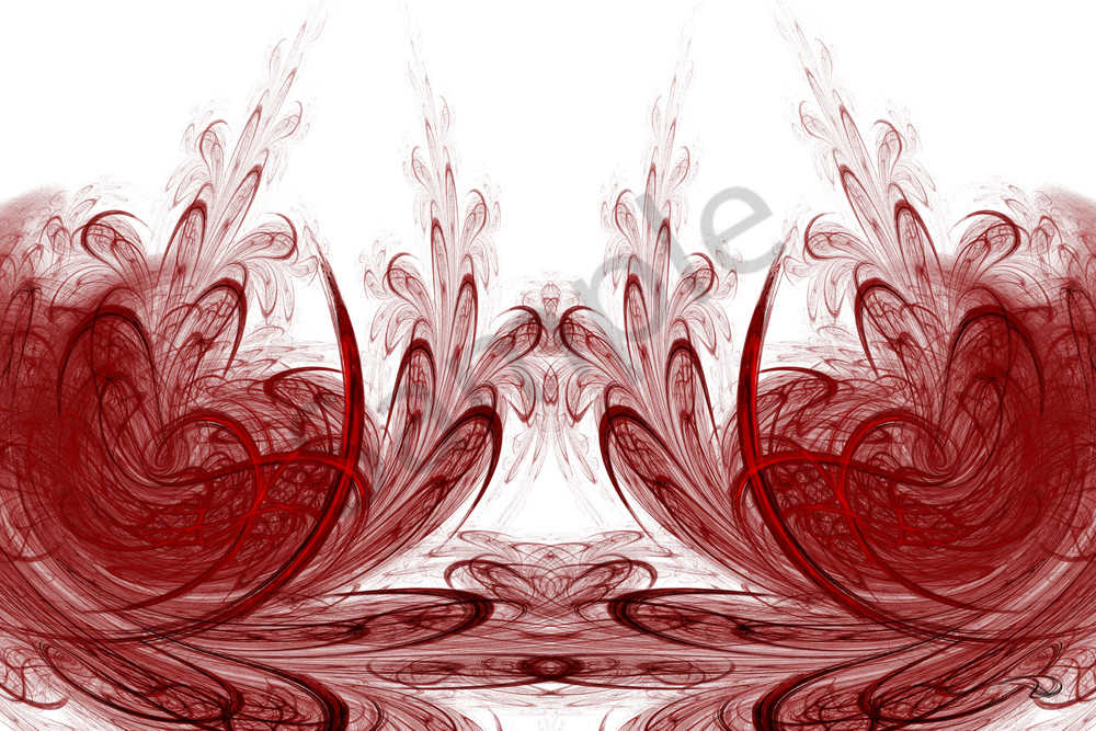 Red Plume Duo digital art by Cheri Freund
