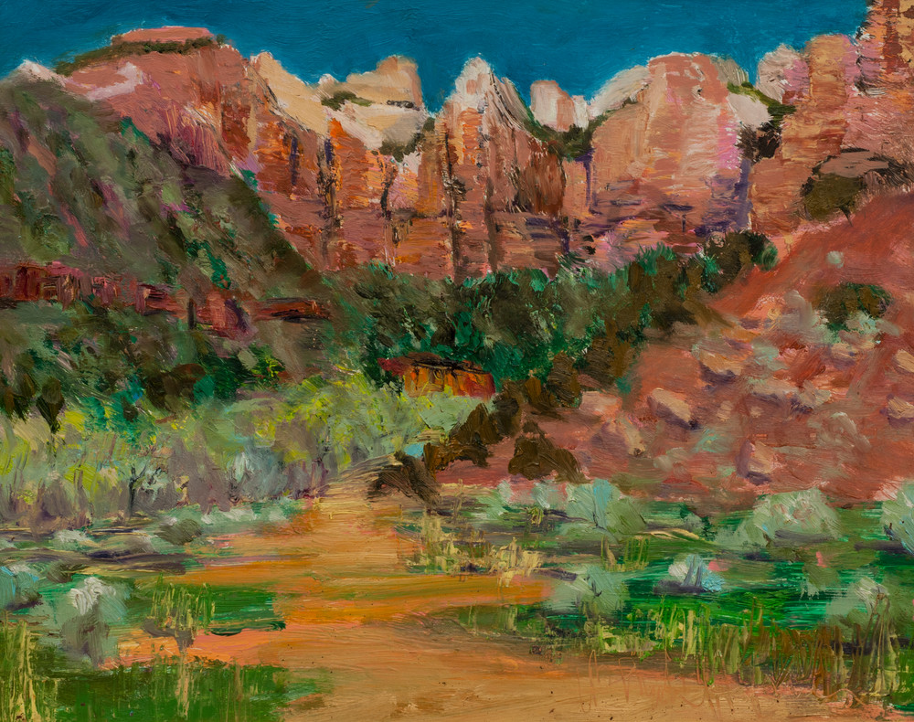 Zion National Park Oil Painting by Mark Hafeman