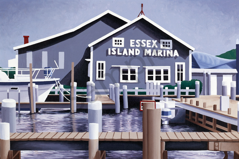 Essex Island Marina | Fine Art Prints & Notecards of Original Oil Painting