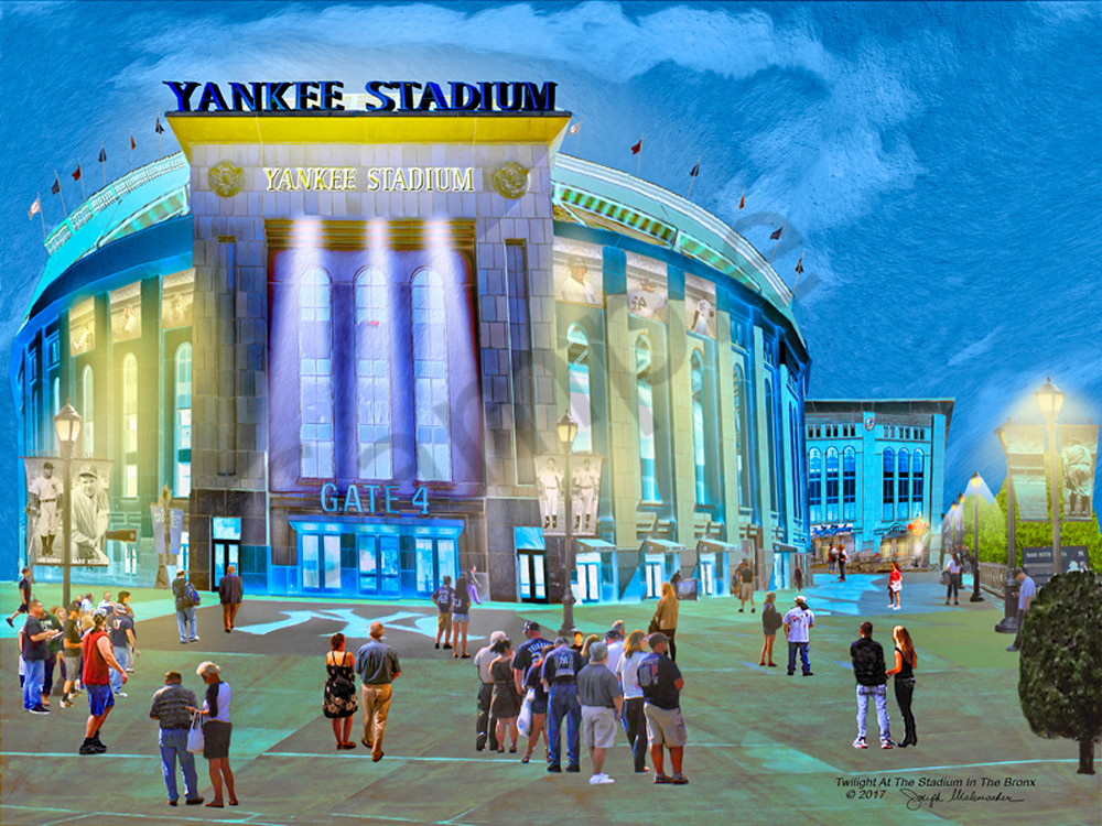 Twilight at Yankee Stadium Canvas Art - The Gallery Wrap Store