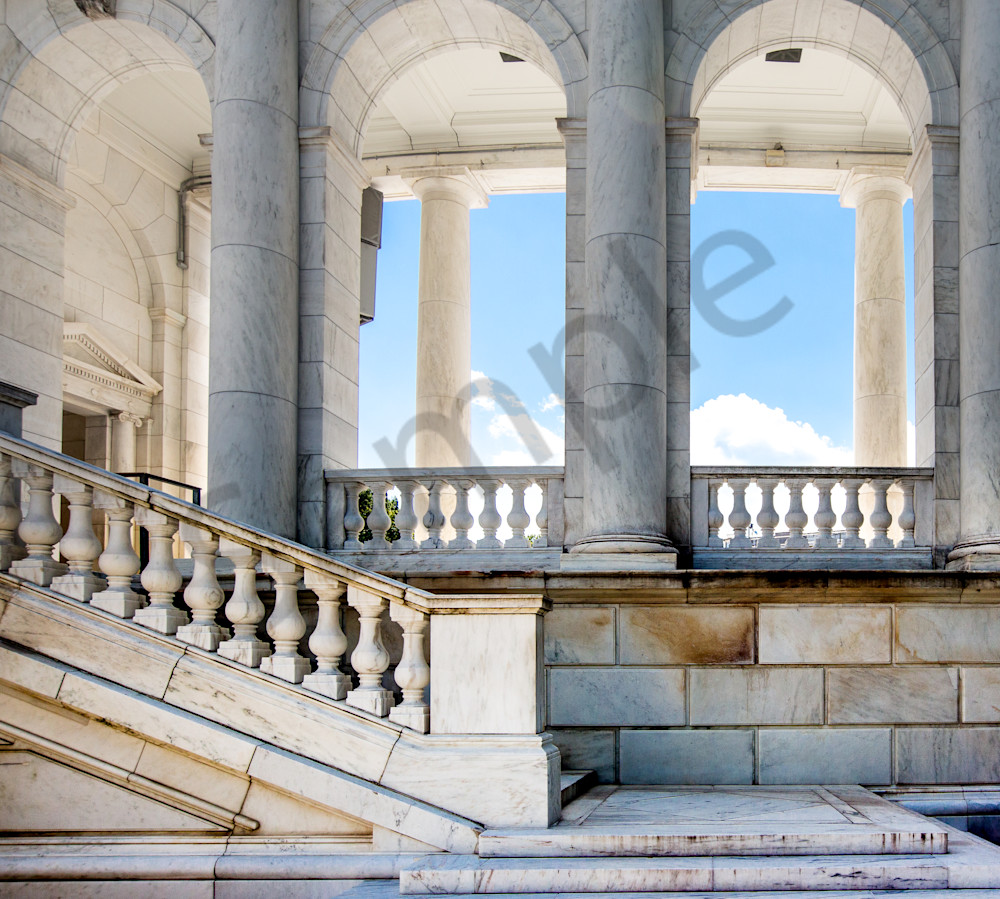 Memorial ampitheater, Clouds Photo for sale by Barb Gonzalez Photography