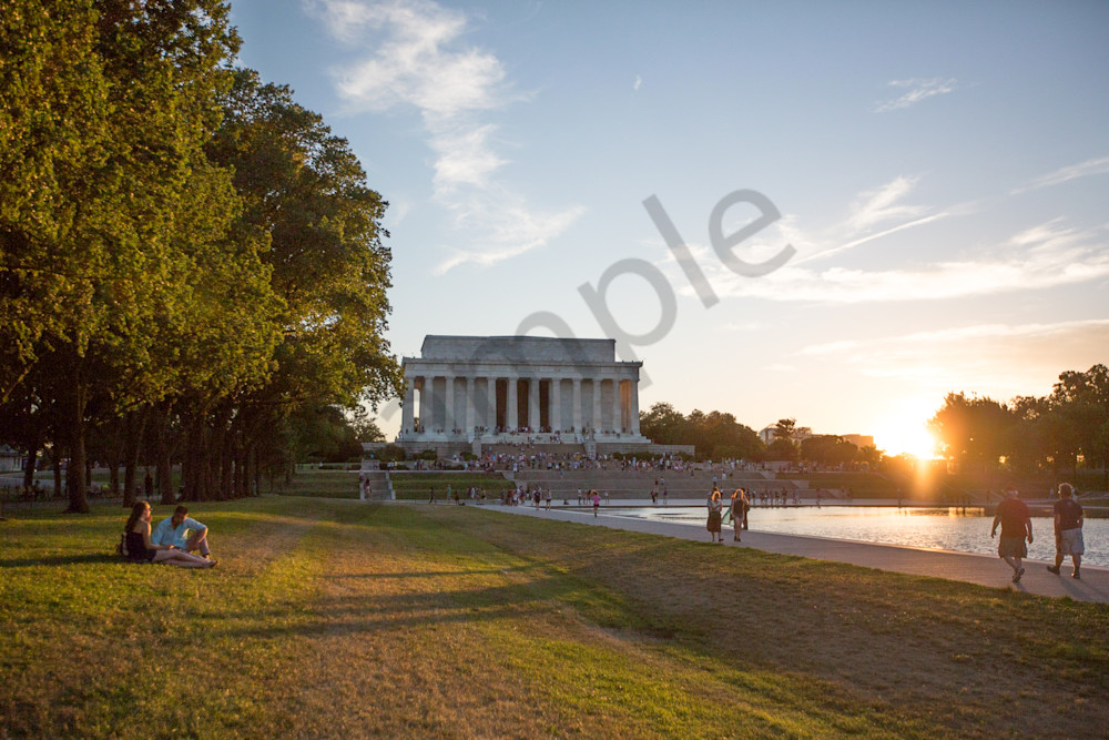 Lincoln Memorial and Mall at Sunset Photo by Barb Gonzalez Photography
