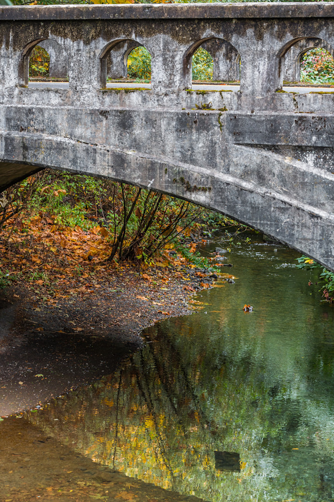 Autumn bridge photo for sale | Barb Gonzalez Photography