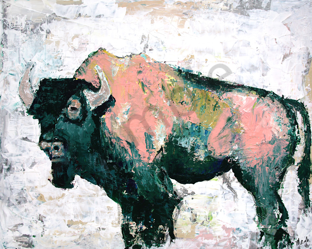 Buffhello Bison Artwork by KC Artist Megh Knappenberger 