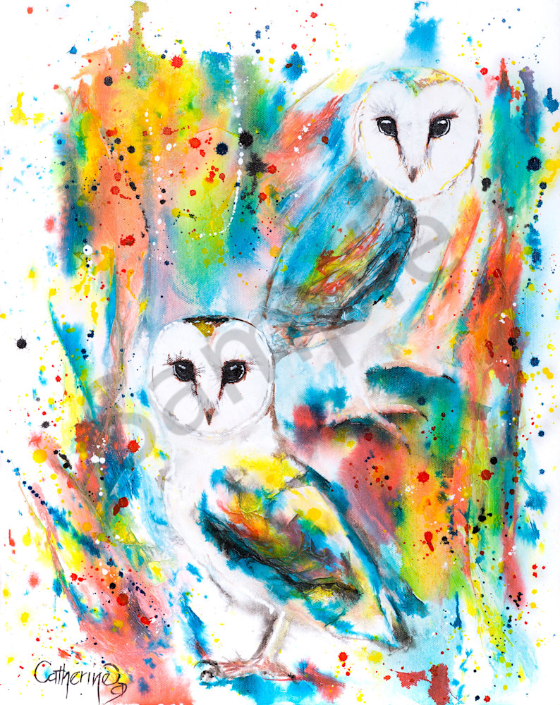 Ink Series -Owls I Ink Series -Owls I