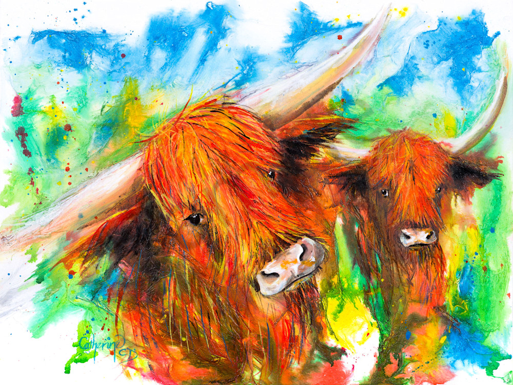 Ink Series   Highland Cows I Art | Art House Reproductions