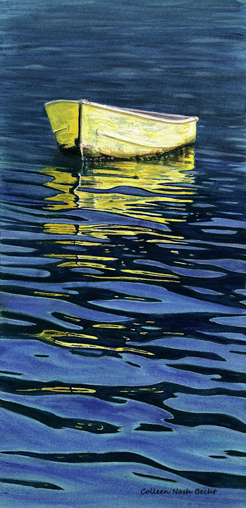 Yellow Boat Art | ColleenNashBecht