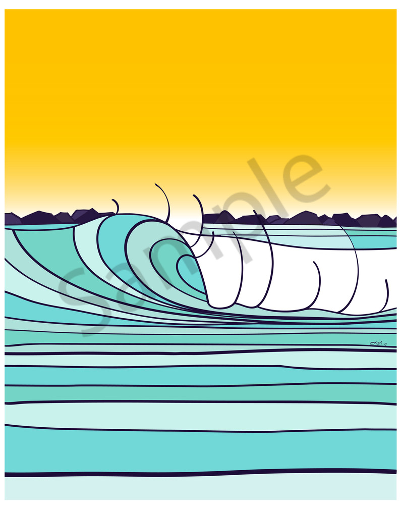 Retro shop surf prints