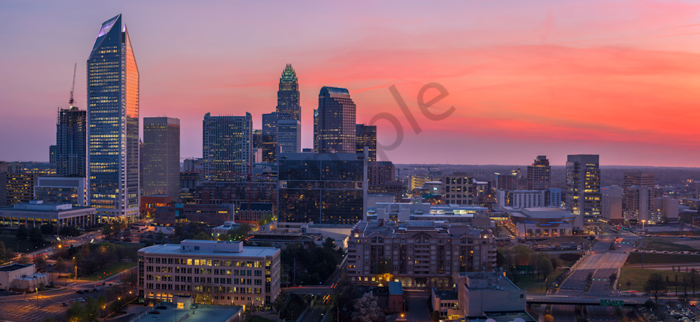 Charlotte Skyline in the Spring Photograph for Sale as Fine Art