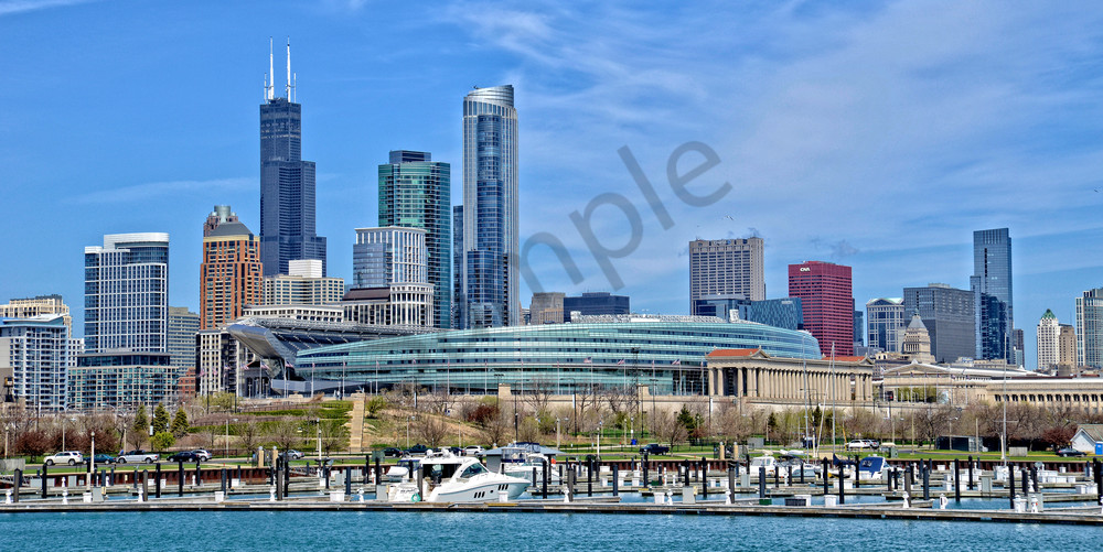 Panoramic View of Chicago Soldier Field and City Scape - Fine Art Photography - JP Sullivan Photography Panoramic View of Chicago Soldier Field and City Scape - Fine Art Photography - JP Sullivan Photography