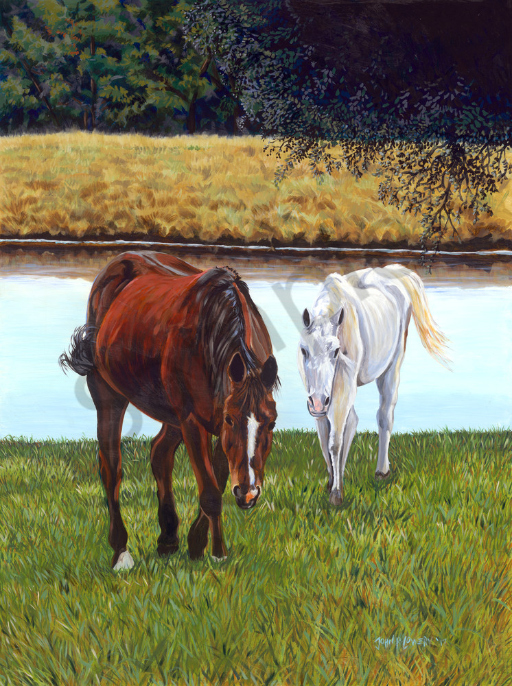 Paintings of horses and Texas landscapes by John R. Lowery,  sold as art prints.