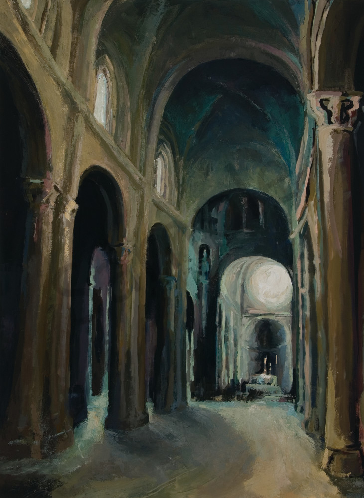 Siena Cathedral Interior Painting by Michelle Arnold Paine