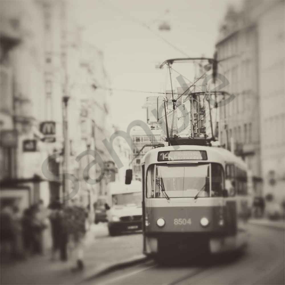 Old tram car photograph in Prague by Ivy Ho for sale as Fine Art.
