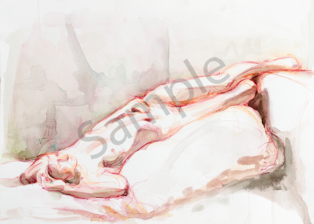 Reclining Female Figure Painting