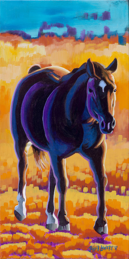 Colorful and unique painting of a horse for sale as art prints.