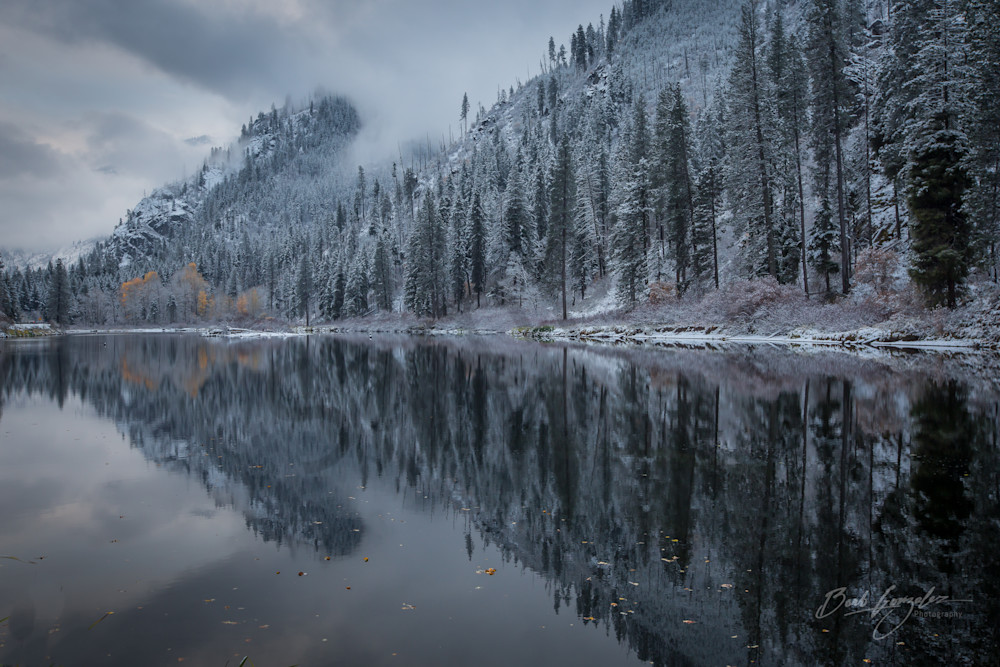 Snowy Mountains reflected in pond photo for sale by Barb Gonzalez