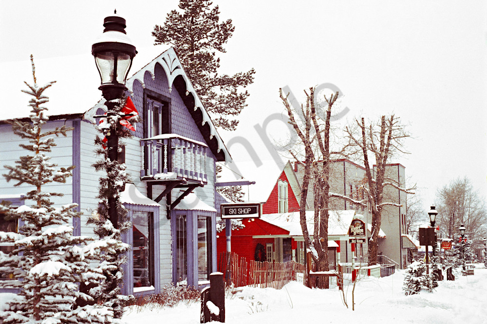 Fine Art photograph of the Knorr House Ski Shop in Breckenridge, Colorado around 1980