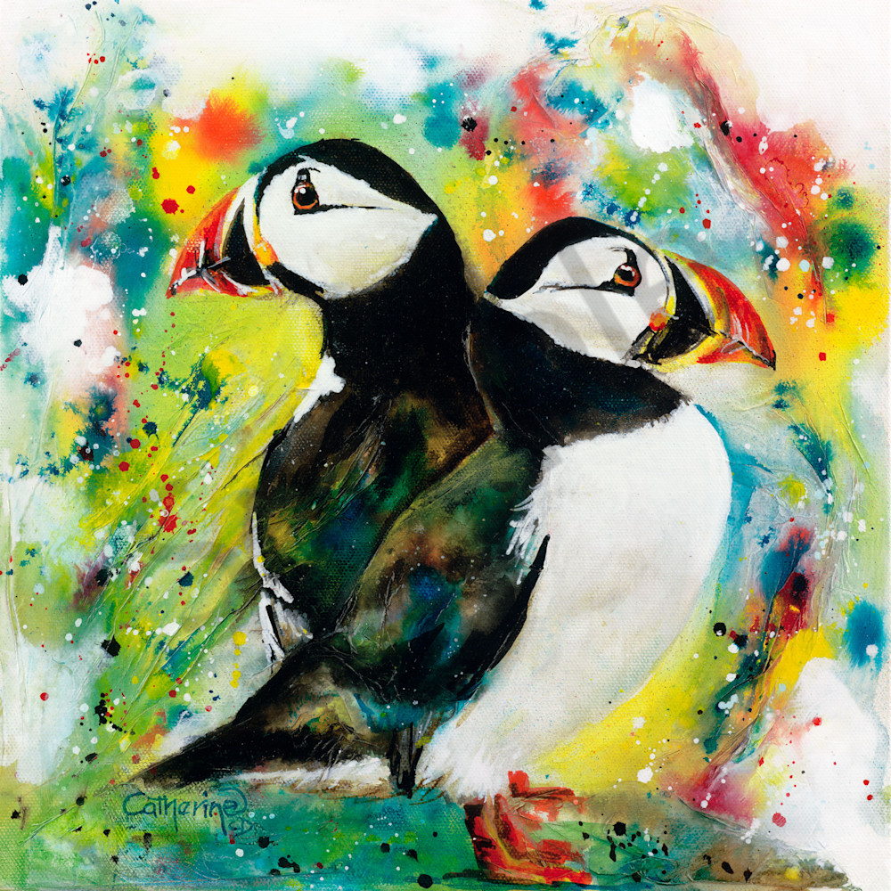 Ink Series-A Pair of Puffins
