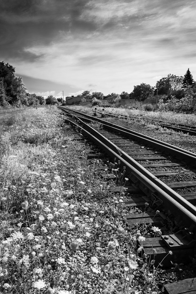 Black White Fine Art Train Track Photographs For Sale Sage Balm Photography
