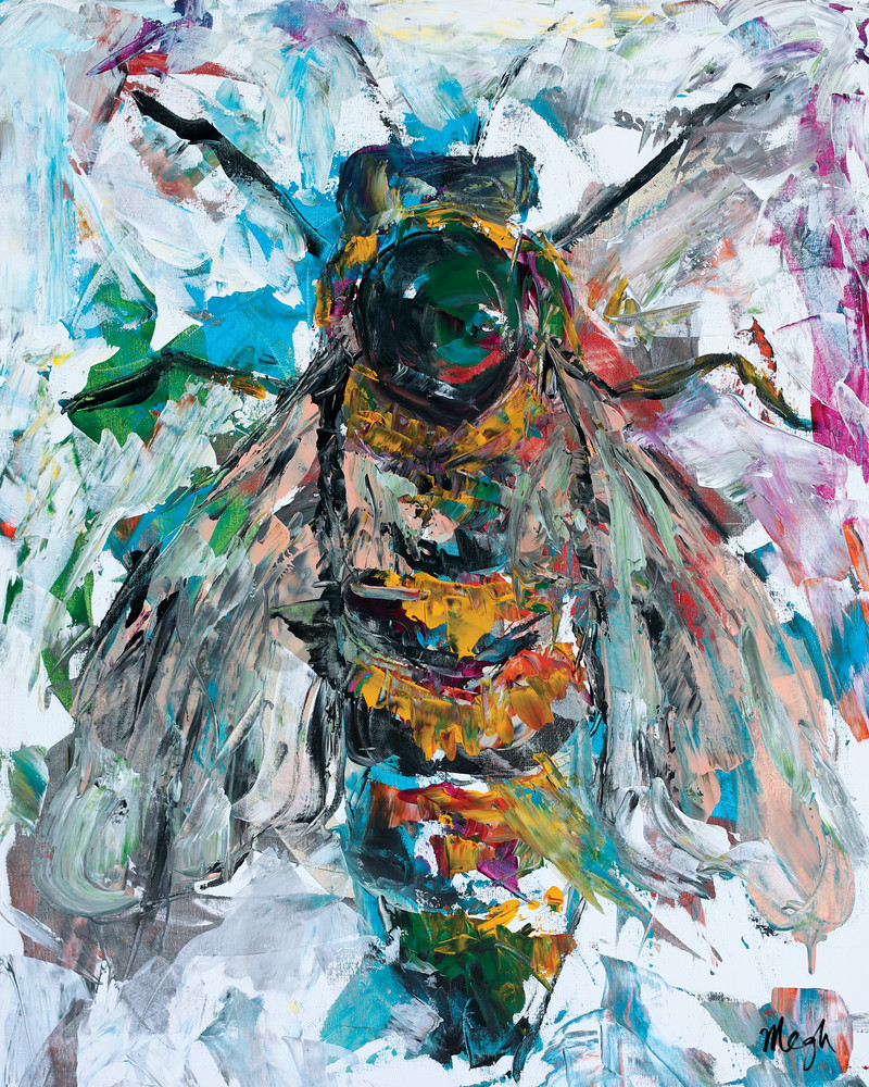 Queen A, Bee Painting by Kc Artist Megh Knappenberger