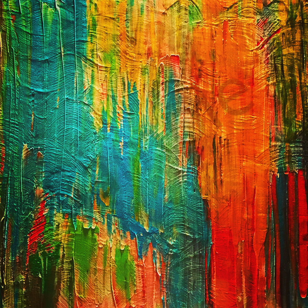 Daedalus | Dewey Mann Art | Fine Art | Dewey Mann | Abstract | Blue | Teal | Orange | Painting | Acrylic | Canvas | Texture | Modern | Prints | Create | 