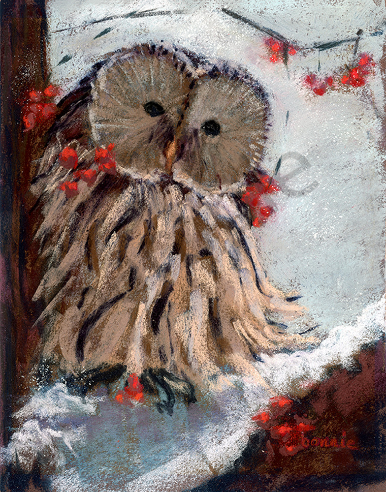 Snowy Day Owl Art | Digital Arts Studio / Fine Art Marketplace