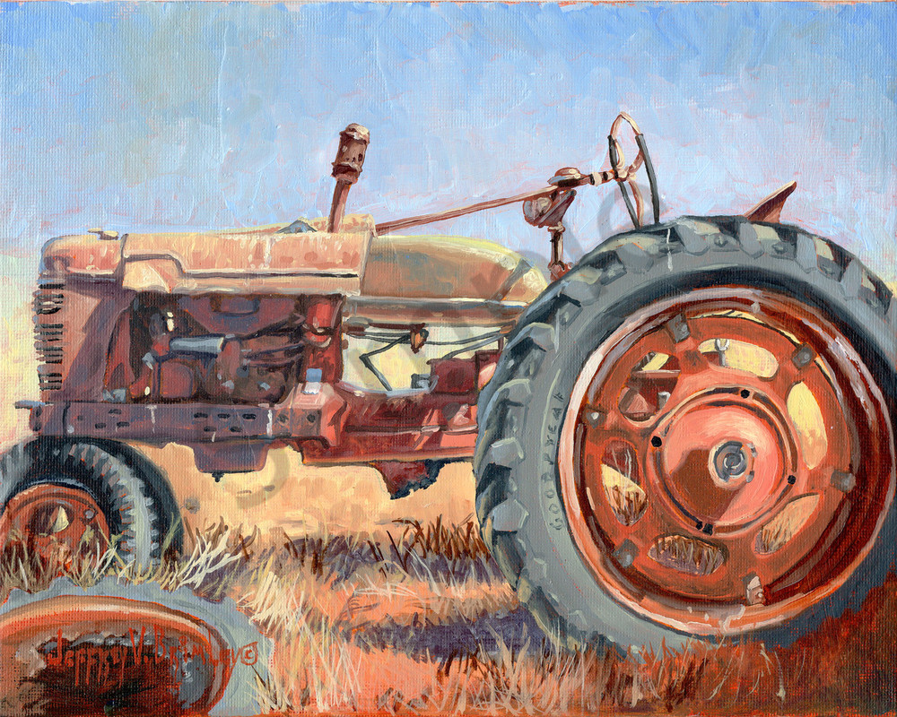 Grand Dads old country tractor prints