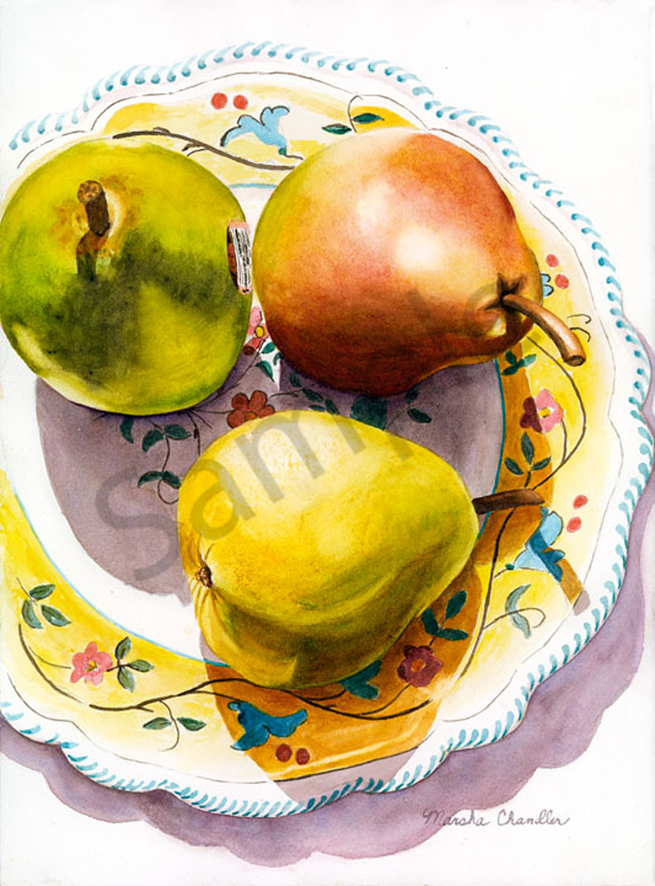 3 Pears And A Plate Art | Digital Arts Studio / Fine Art Marketplace