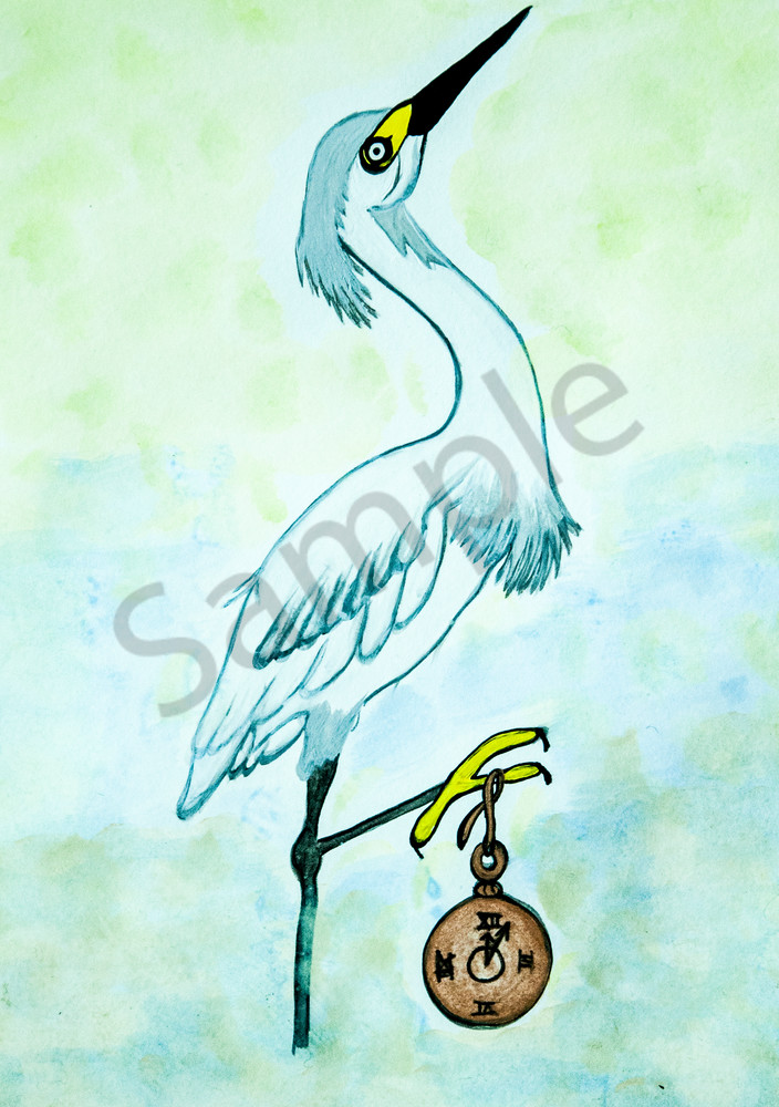 Crane With Clock Art | arteparalavida