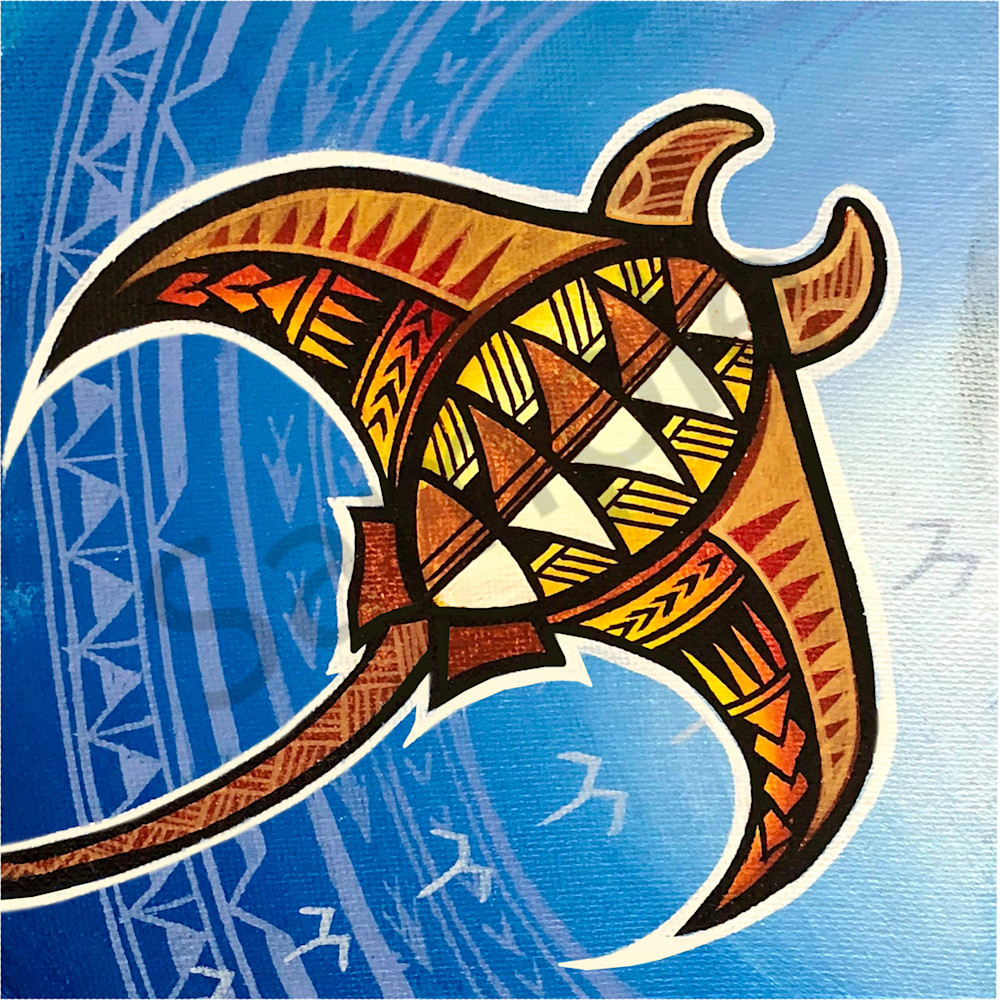 Polynesian Art | Manta Ray Tatau by Mark Faulkner