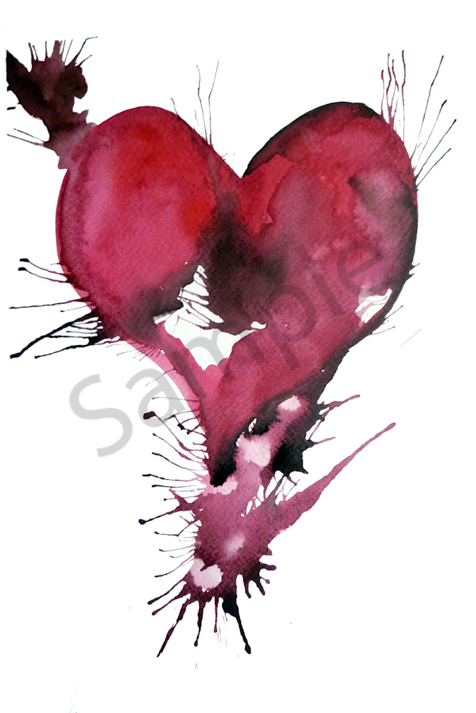 Artwork of a red heart 