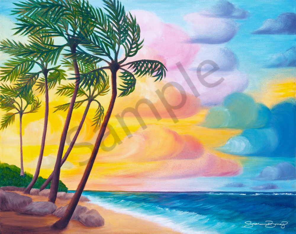 Hawaii Art | Cotton Candy Sunset by Stephanie Boinay