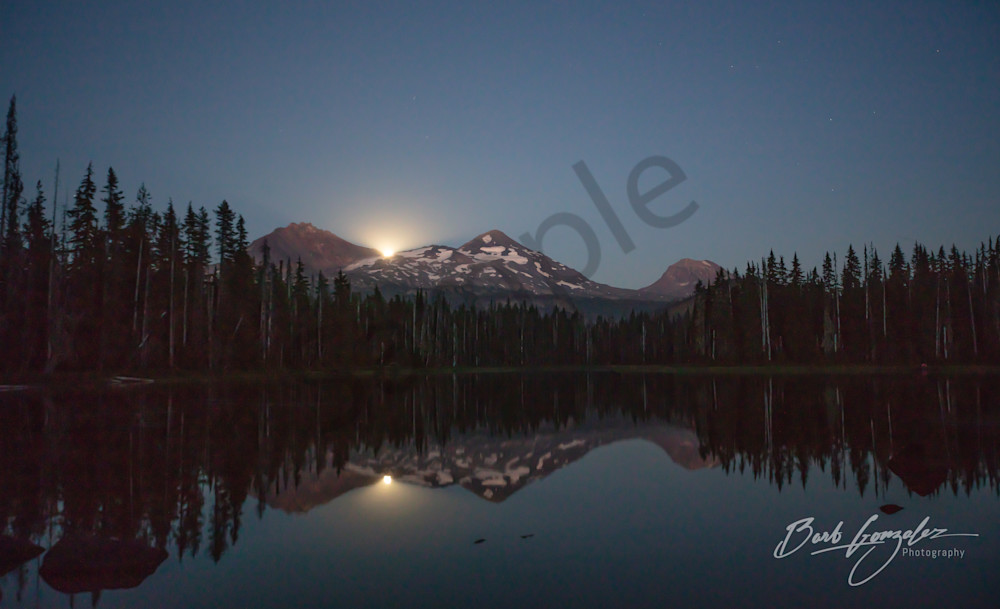Moonrise over Scott Lake Fine Art Photo for Sale | Barb Gonzalez Photography