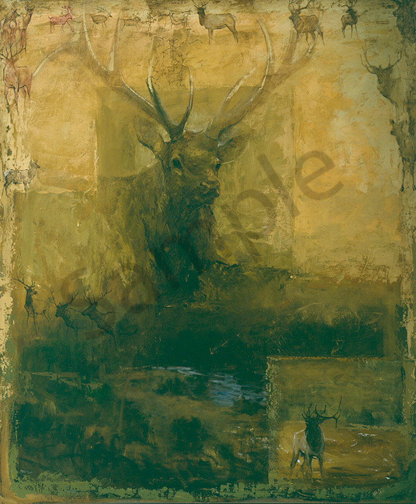 Elk On The Land Art | Mary Roberson