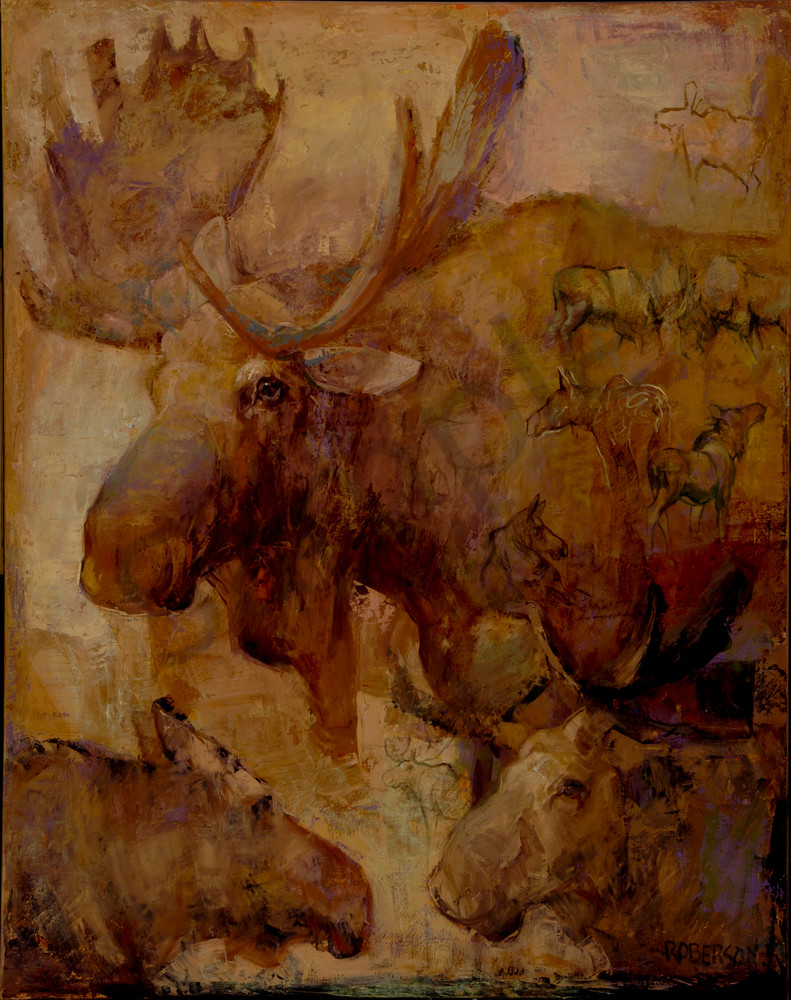 Moose Encounters Art | Mary Roberson