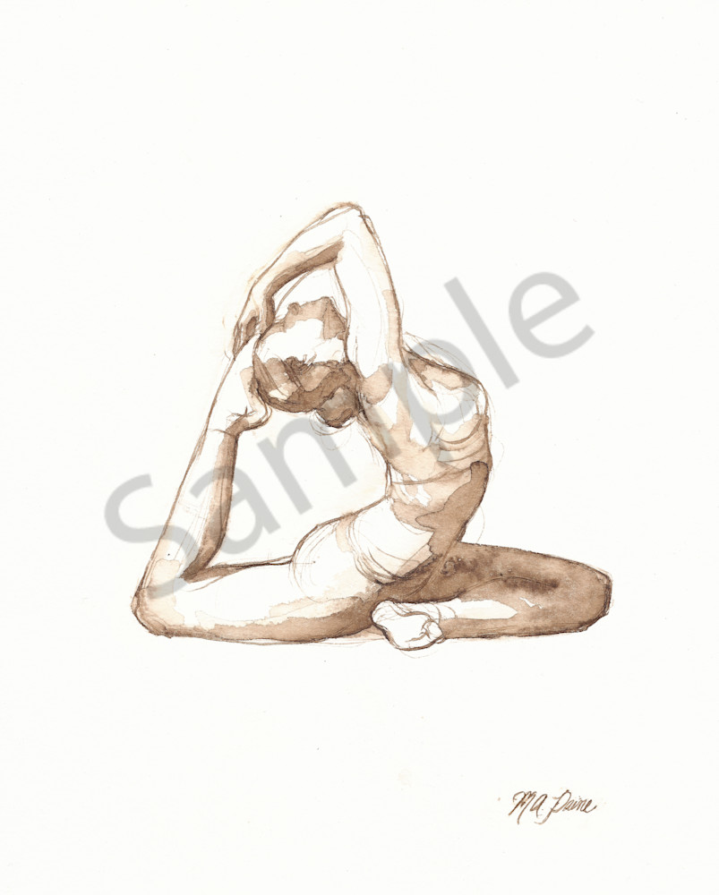 Heinz Grill.Pidgon Pose. Kapotasana. Yoga Drawings, Yoga Art, Kunst. figure  Drawing, Zeichnung | Yoga drawing, Yoga art, Sitting yoga poses