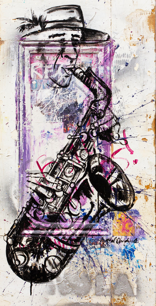 Purple Sax Art | Art By Crystale