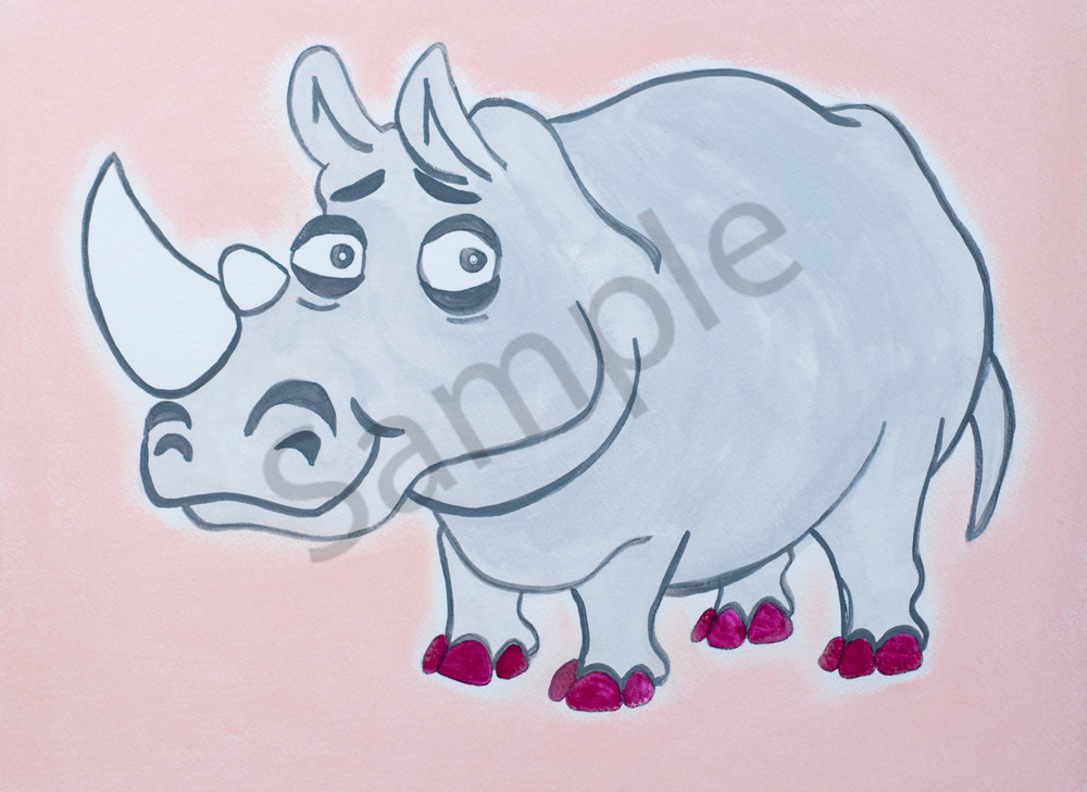 Rare Red Toed Rhino Art | arteparalavida