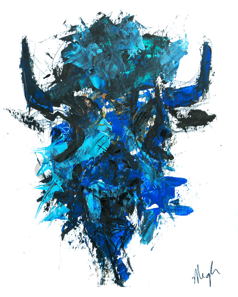 Mr Blues Bison Artwork by KC Artist Megh Knappenberger 