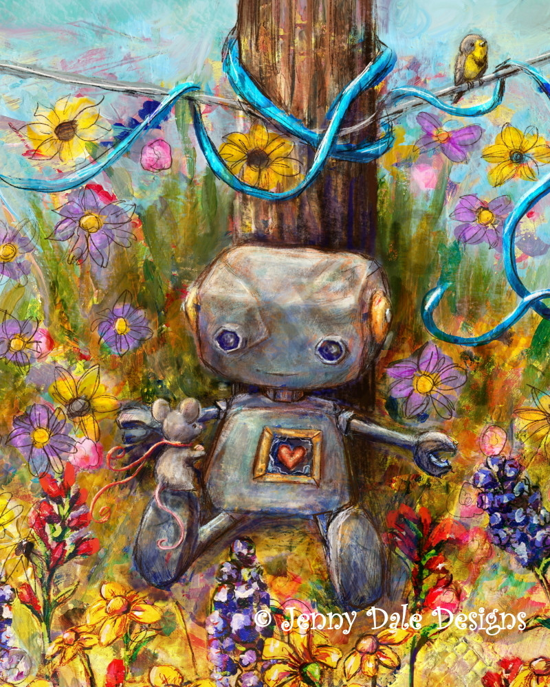 Bolts Robot Print Jennifer Dale Stables Bolts Robot Print Jennifer Dale Stables