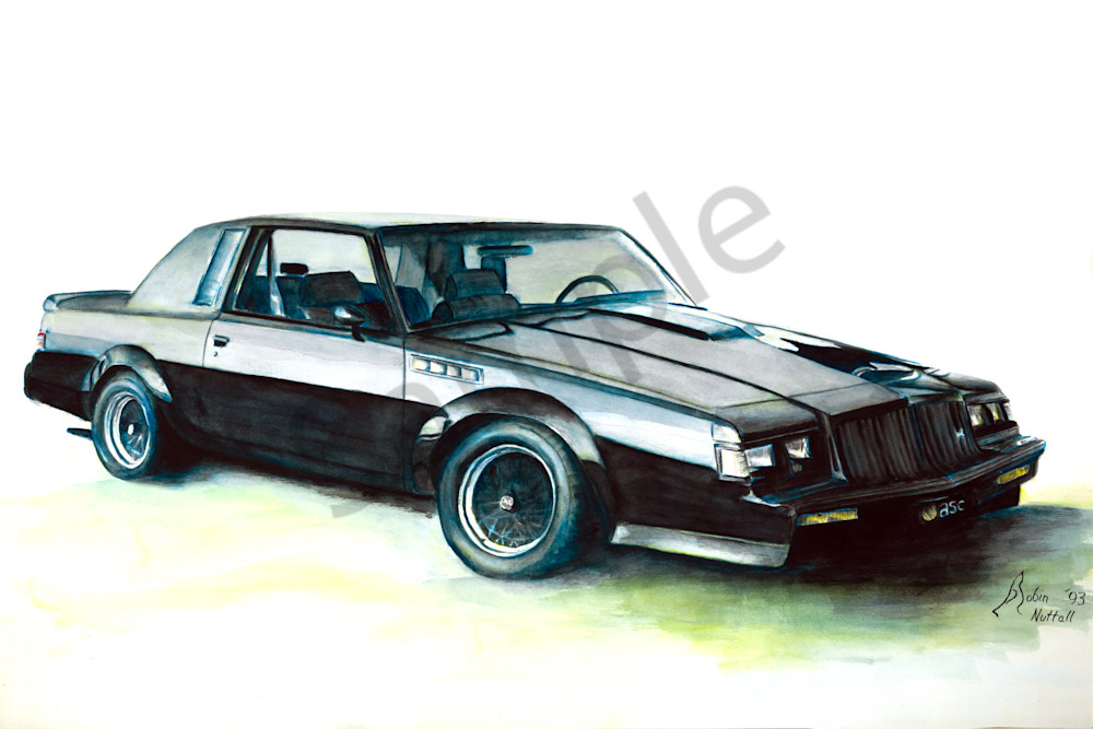 Buick Grand National car watercolor prints