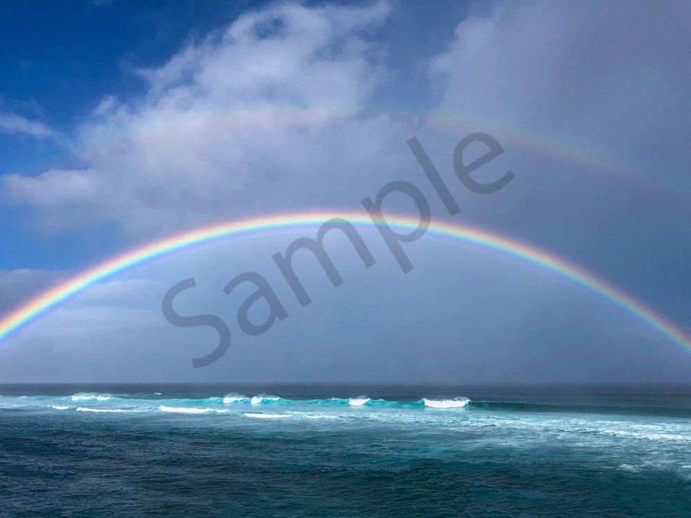 This heavenly double rainbow was taken off the coast of Hookipa Beach in Maui, Hawaii. If you love rainbows then Hawaii is the perfect place for you. You may even find that pot of gold!