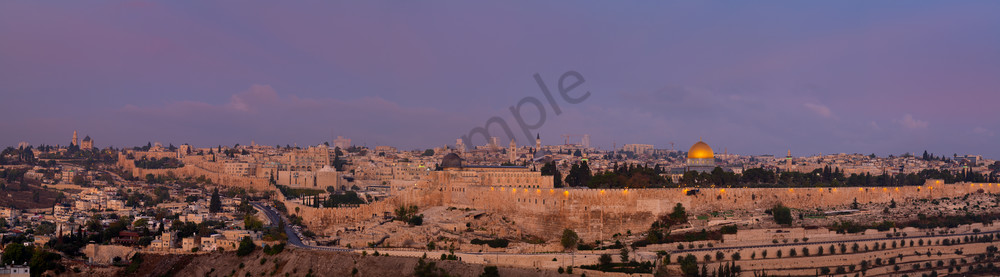 The Old City of Jerusalem at dawn, Jerusalem, Israel