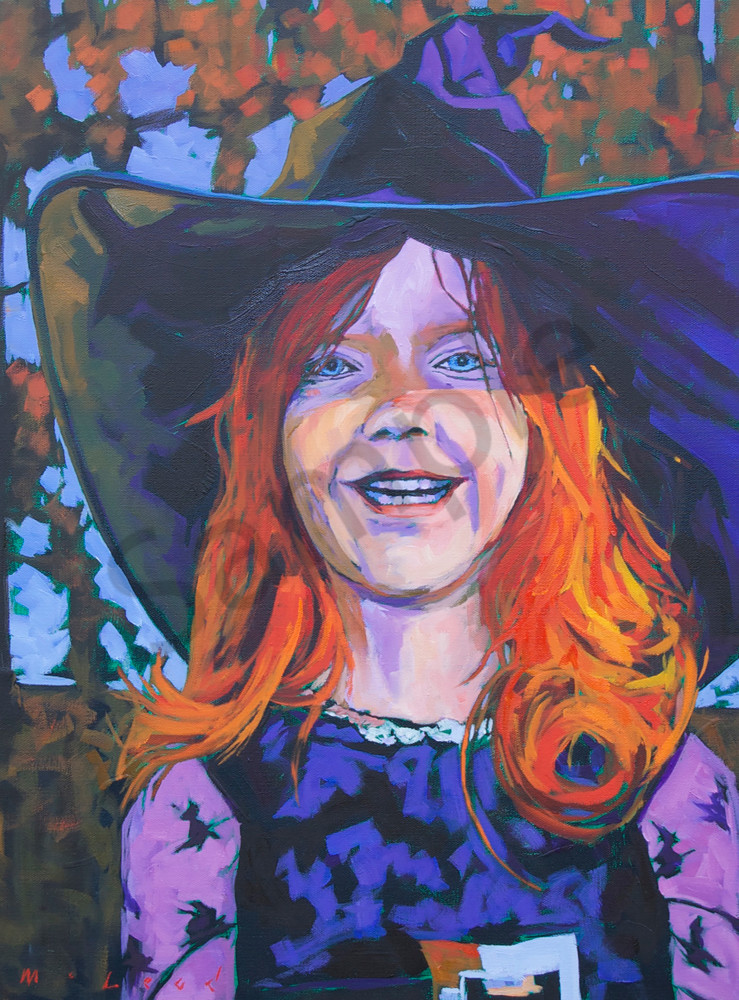 Fine art prints of A Little Witchy, from original oil on canvas painting by Matt McLeod.