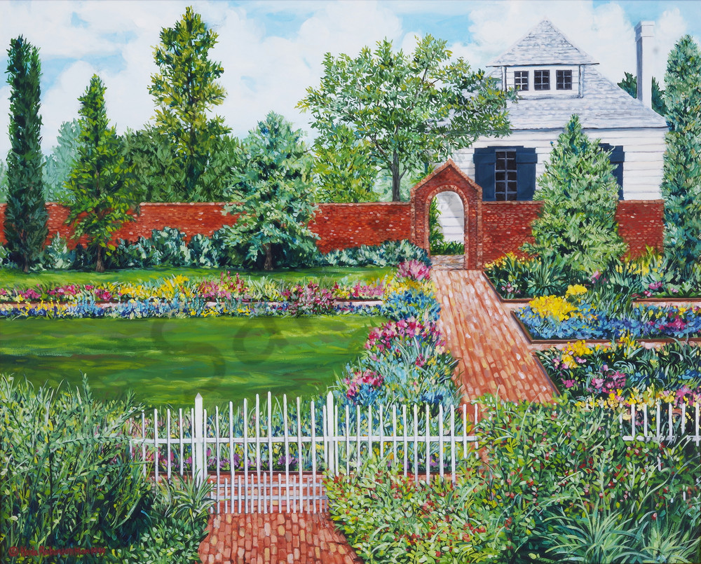 Colonial Williamsburg Garden, Williamsburg, Virginia Art | Karla Roberson Man