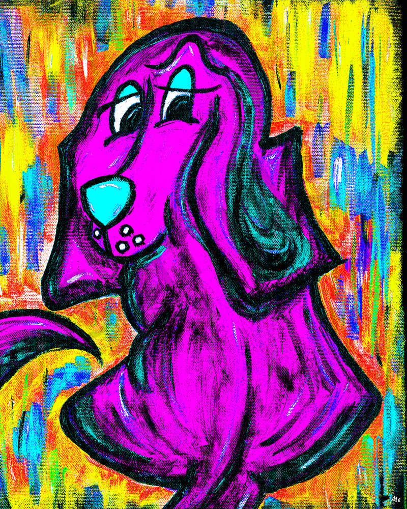 Bow Wow Pink Art | Color In Happy