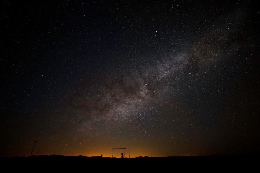 West Texas at night under the Milky Way